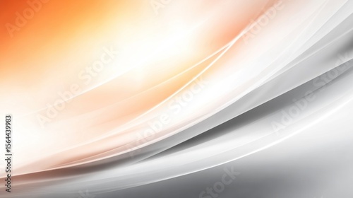 Abstract Background with Smooth Curves and Gradients in Orange and Gray Shades for Creative Design Projects