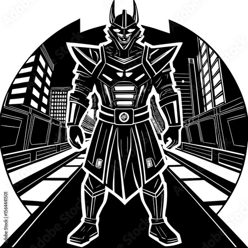 black and white cartoon illustration