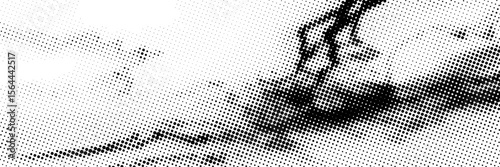 Monochrome gradient halftone dots background. Vector illustration. Abstract small grunge dots on white background. eps 10