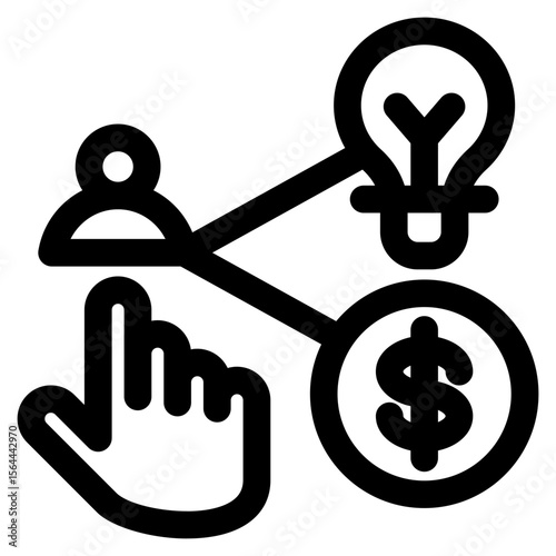 Resource Allocation Outline Icon