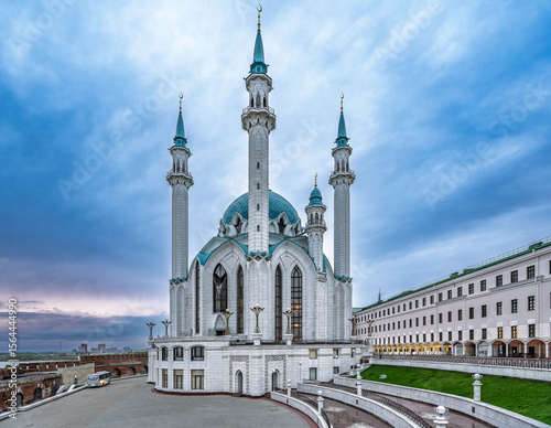 Kul Sharif mosque in Kazan Kremlin, Tatarstan, Russia. It is tourist attraction of Kazan.