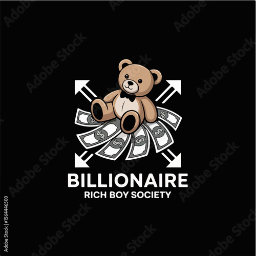 Billionaire rich boy society teddy bear money t shirt