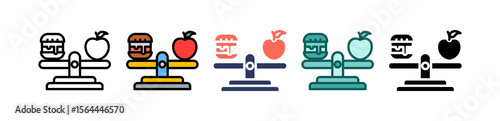Balanced Diet multiple icon
