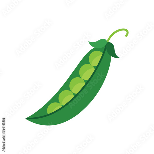 green peas isolated on white