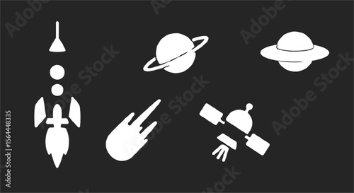 Cosmic Collection A Set of Space Icon Vectors for Creative Projects - Download Free Space Icons