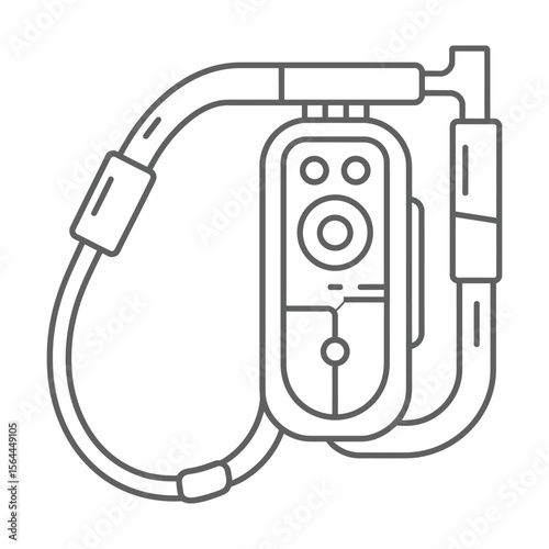 Icon Water Heater. Editable Simple Line Style Bathroom Symbol


