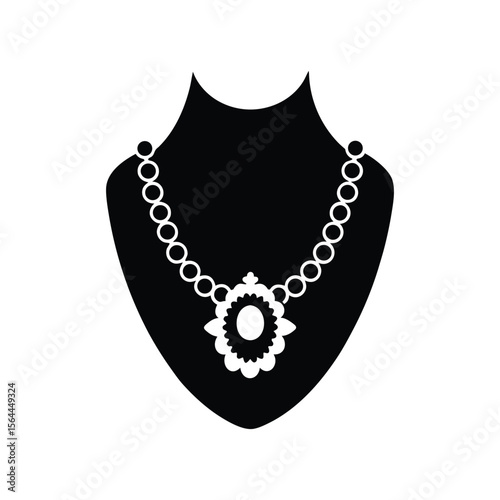 pearl necklace isolated on white