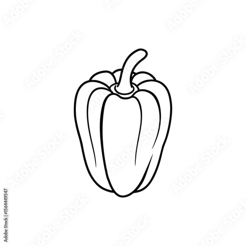 vector illustration of a bell pepper