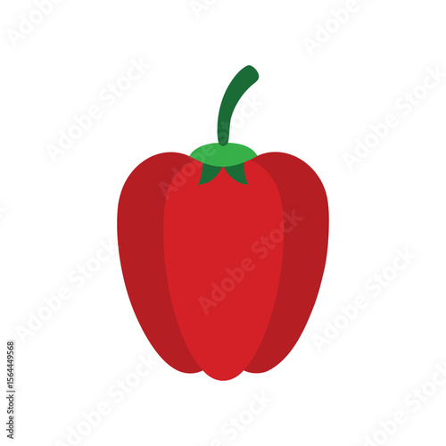 red pepper isolated on white