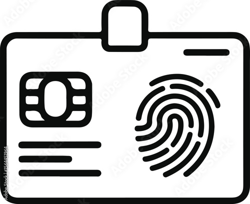 Identification card with fingerprint and chip for security and access control