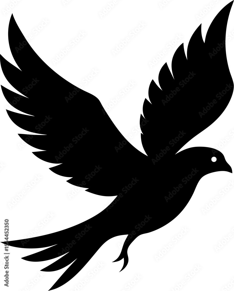 Obraz premium Bird flying vector icon