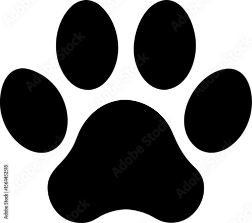 Dog and Cat paw print icon transparent and vector illustration.