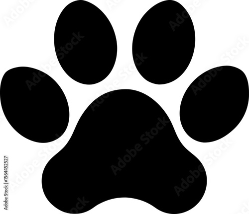 Dog and Cat paw print icon transparent and vector illustration.