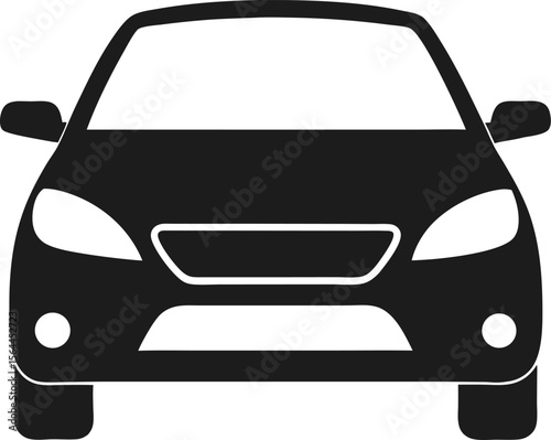 Convertible Car Vector Icon in Flat Minimal Style for Automotive and App UI Design
