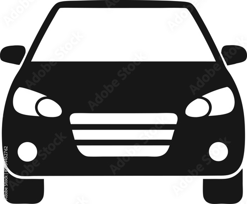 Convertible Car Vector Icon in Flat Minimal Style for Automotive and App UI Design
