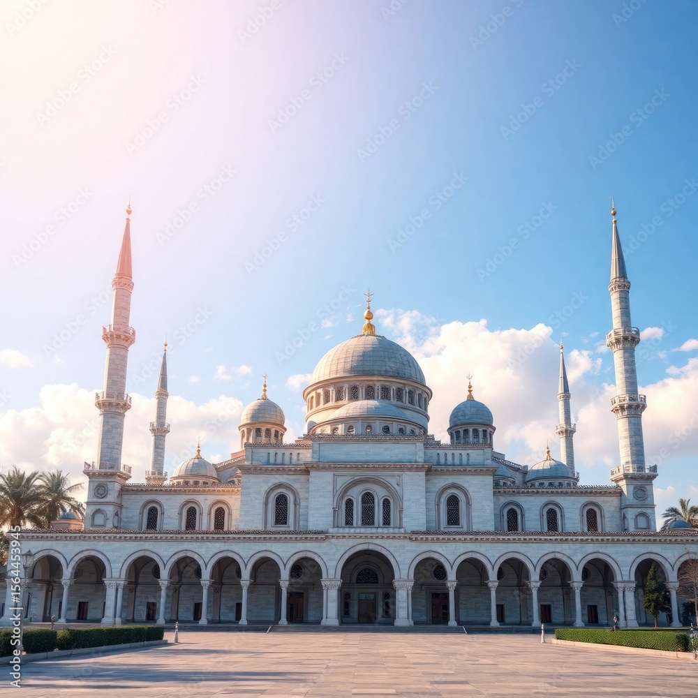 Naklejka premium copy space for text background mosque concept