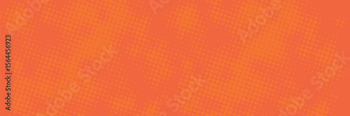 Dots halftone orange color pattern gradient texture with technology digital background. Dots pop art comics with summer background.