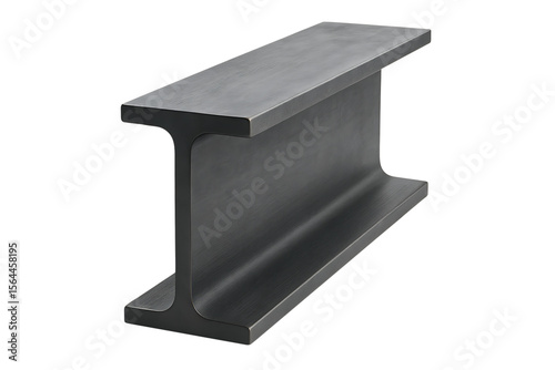 Steel i-beam isolated on transparent background