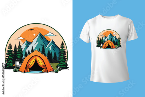 Camping t-shirt design, I'm a flip flops and camping kinda girl