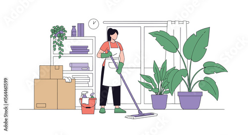 Professional Home Cleaning Service Ensuring a Sparkling and Hygienic Living Environment for Families