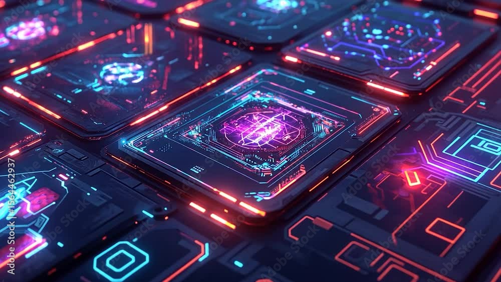 Futuristic circuit board Futuristic circuit board