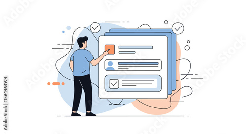 Modern User Interface Design for Online Registration and Data Management with Personalization Options and Checklist Elements for Enhanced User Experience and Workflow Automation