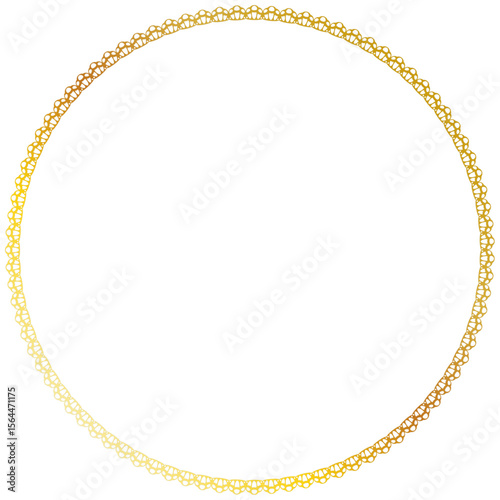 Gold Lace Round Frame – Luxury Ornamental Border