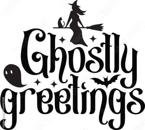 Ghostly greetings SVG