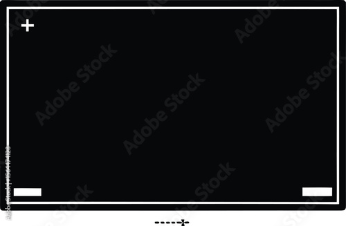 Blank Tablet Screen with Photo Frame Vector Illustration