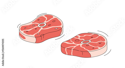 Two Raw Steak Cuts Ready for Culinary Preparation and Grilling Adventures Outdoors
