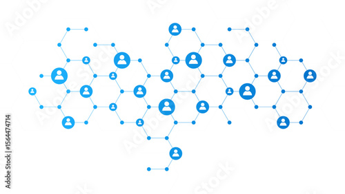 Social media network online connection. Global communication concept. Social network communication between people isolated on transparent background