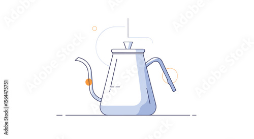 Modern Minimalist Pour Over Coffee Kettle with Gooseneck Spout for Precision Brewing and Elegant Kitchen Design Elements