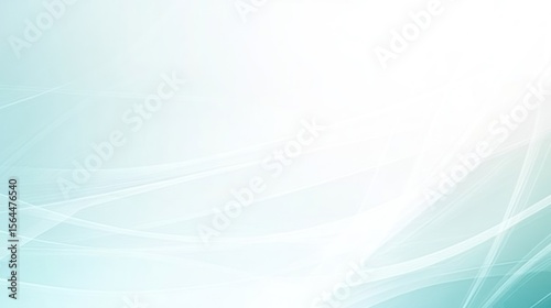 Ethereal Turquoise Gradient with Flowing White Lines Abstract Background