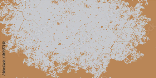 Abstract grunge background vector with old, rusty, textured brown paper and aged, rough gray stone wall patterns