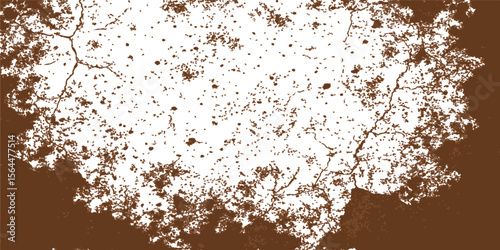 Abstract grunge background with a textured, rusty brown metal surface and old, dirty paint details