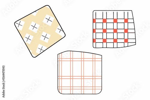 hand drawn plaid