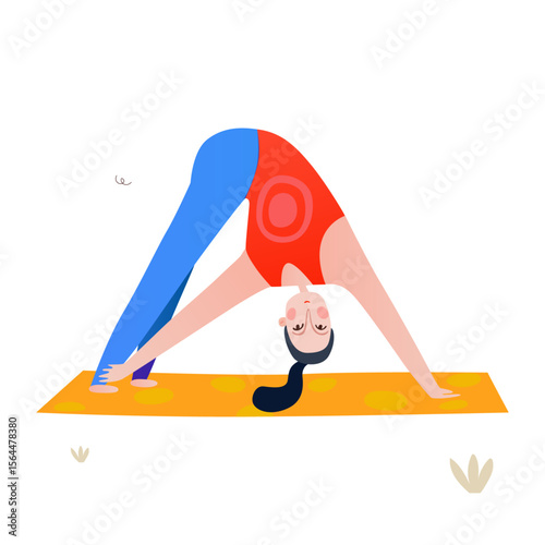 Serene Twist in Yoga: A person gracefully performs the Revolved Triangle Pose, a harmonious blend of flexibility and focus. capturing the tranquility and inner strength.