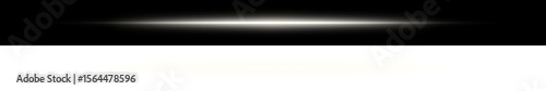 Photography White glowing light streak with transparent and black background