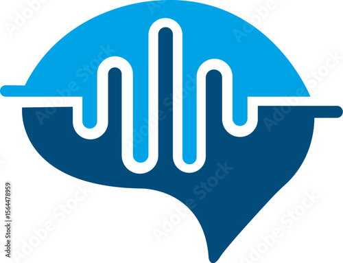 Massage icon or brain chart logo design Illustration Vector Graphic symbol