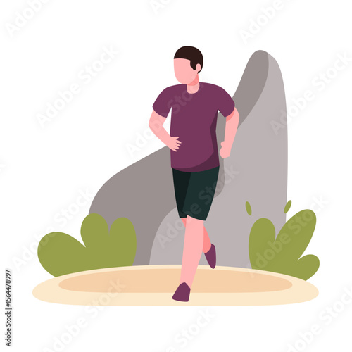 Runner on the path: A person in athletic attire engages in an outdoor run along a well-maintained path, embracing the fresh air and the energy of movement.