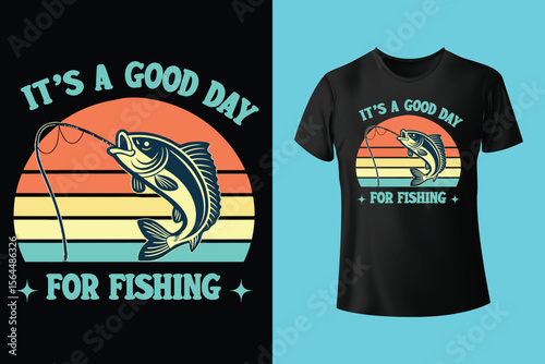Colorful fishing vintage t shirt design Vector graphic, typographic poster or t-shirt print ready. unique fishing t shirt design vector brand and quality full t shirt template design.