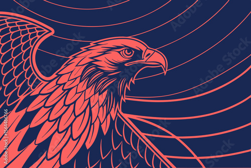 cutting-edge refined artistic illustration - with clean lines