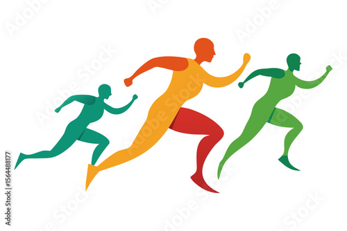 Fitness and Exercise Dynamic Human Silhouettes