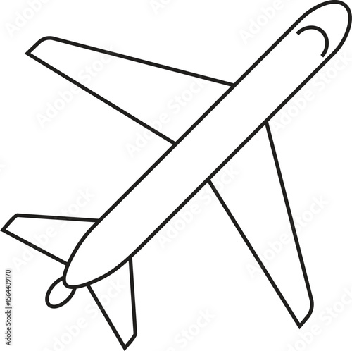  airplane vector icons showing passenger jets in flight and various angles for travel and aviation design with transparent background