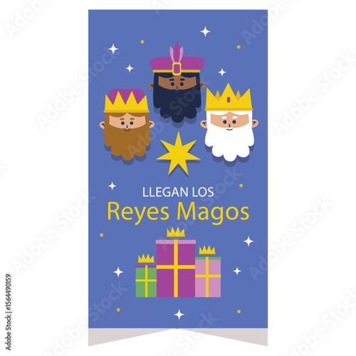 flat instagram posts collection reyes magos vector design