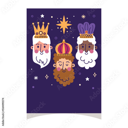 flat instagram posts collection reyes magos vector design