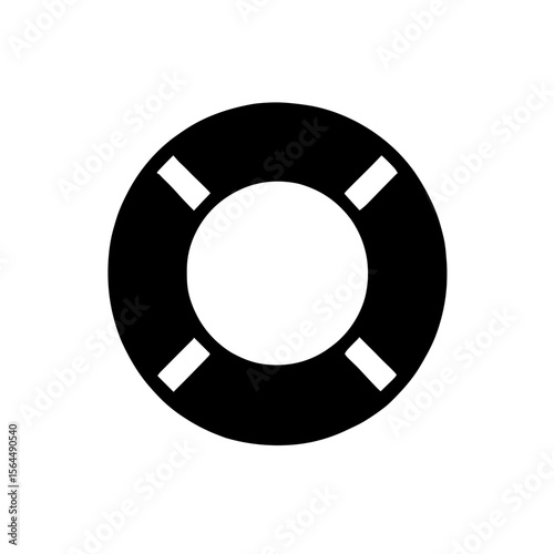 Lifesaver ring icon symbolizing maritime emergency — solid version