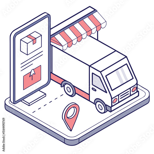 Streamlined E-commerce Delivery Mobile Ordering, Fast Shipping, and Real-time Tracking