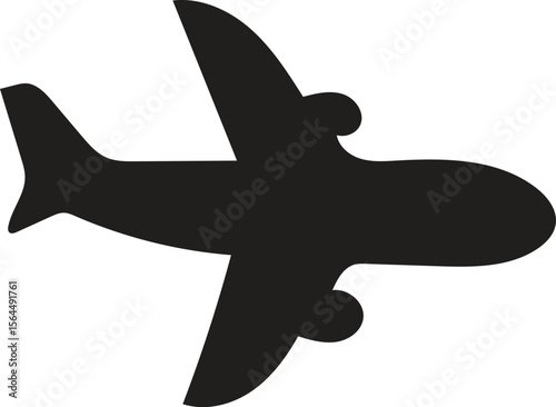  airplane vector icons showing passenger jets in flight and various angles for travel and aviation design with transparent background