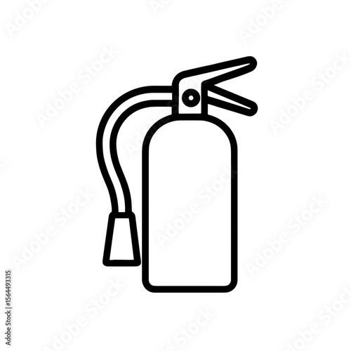 Fire extinguisher icon for fire safety and prevention — outline version